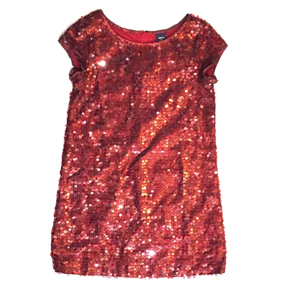 Gap Kids deep red sequin dress